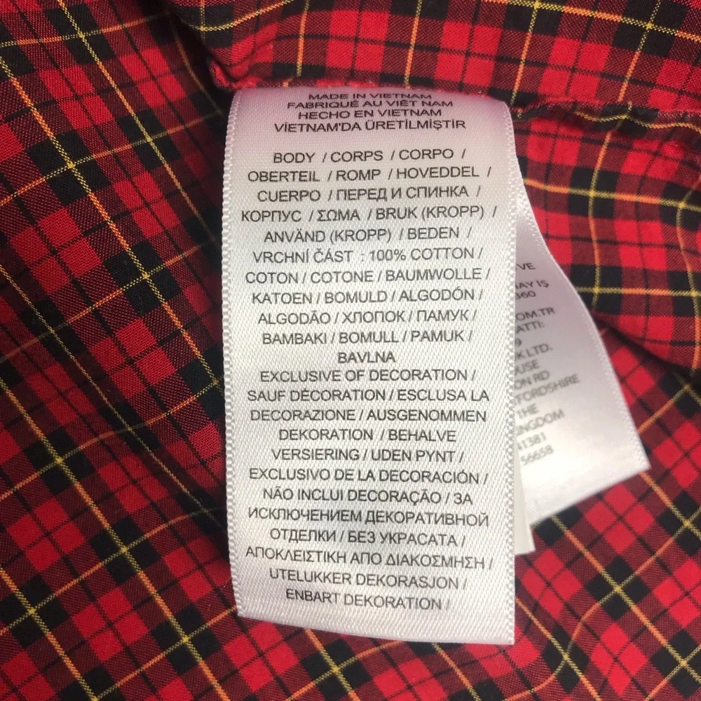 Polo Ralph Lauren Plaid Cotton Long Sleeve Girls Shirt Dress 6X
